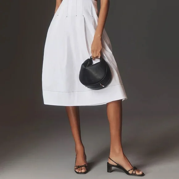 Strappy Square-Neck Apron Midi Dress - Picture 6 of 12